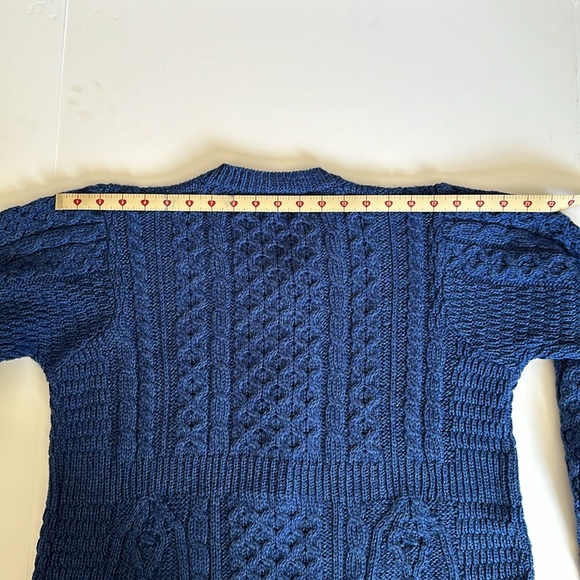 Blue CARRAIG DONN Fisherman Sweater Coat - Picture 7 of 9